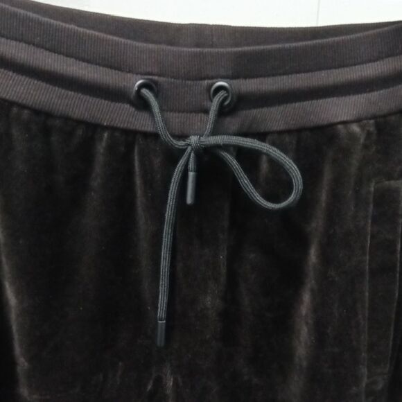 ME+EM Rib Trim Stretch Velour Joggers Dark Espresso Brown Size 6 Women's - Picture 6 of 7
